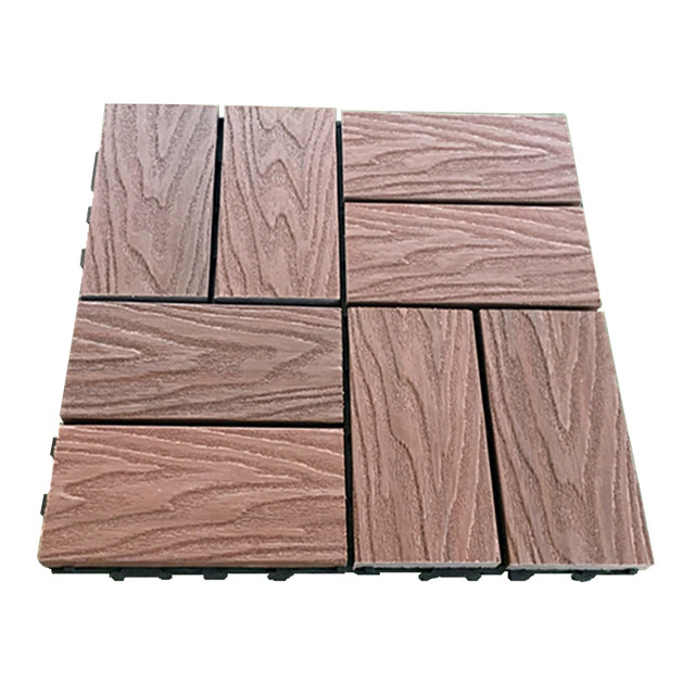 300x300mm de co-extrusão da placa composta de ladrilhos de bloqueio WPC Tiles de decks