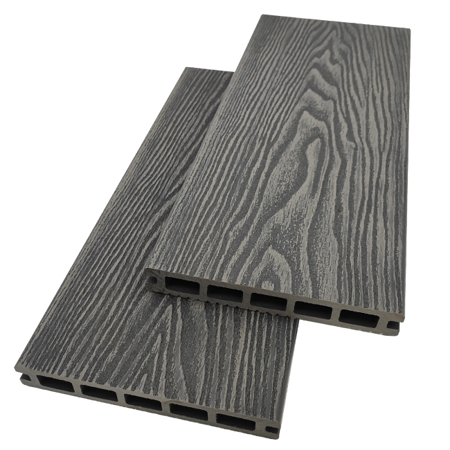 25x150mm maco de decks de grão de madeira oca 3d